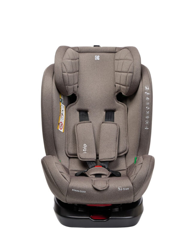 Κάθισμα Αυτοκινήτου i-Size 40-150cm isofix i-Trip 360° Beige Kikkaboo 31002100040 + Δώρο Αυτοκόλλητο Σήμα ”Baby on Board”