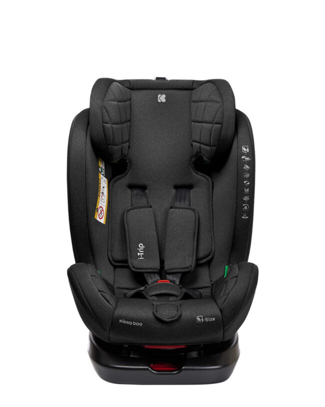 Κάθισμα Αυτοκινήτου i-Size 40-150cm isofix i-Trip 360° Black Kikkaboo 31002100038 + Δώρο Αυτοκόλλητο Σήμα ”Baby on Board”