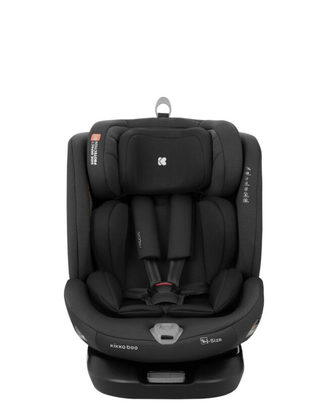 Κάθισμα Αυτοκινήτου i-Size 40-150cm isofix i-Moove Black Kikkaboo 31002100028 + Δώρο Αμβλυγώνιος Καθρέφτης Αξίας 15€ + Αυτοκόλλητο Σήμα ”Baby on Board”