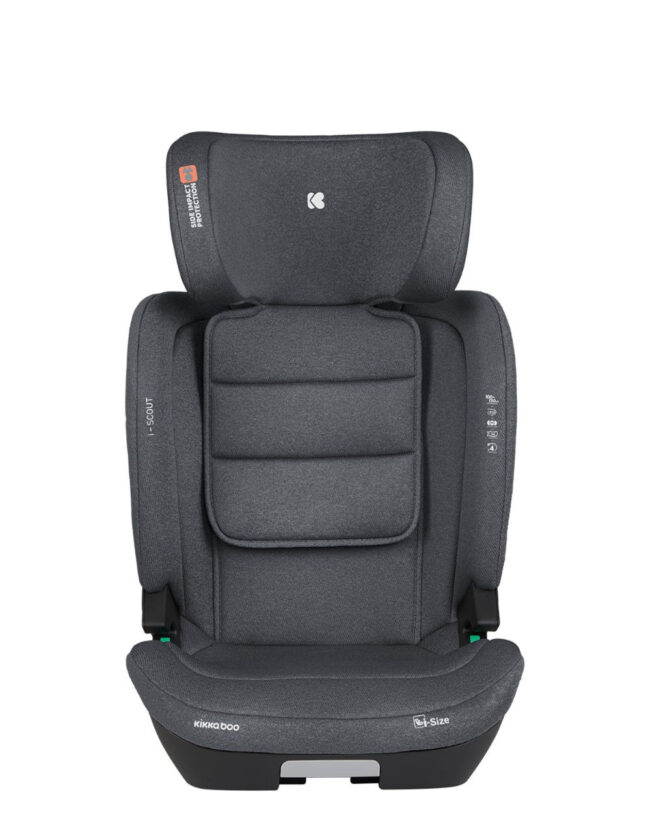Κάθισμα Αυτοκινήτου i-Size 100-150cm isofix 15-36kg i-Scout Dark Grey Kikkaboo 41002150020 + Αυτοκόλλητο Σήμα ”Baby on Board”