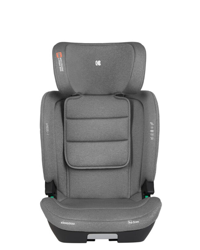 Κάθισμα Αυτοκινήτου i-Size 100-150cm isofix 15-36kg i-Scout Light Grey Kikkaboo 41002150019 + Αυτοκόλλητο Σήμα ”Baby on Board”