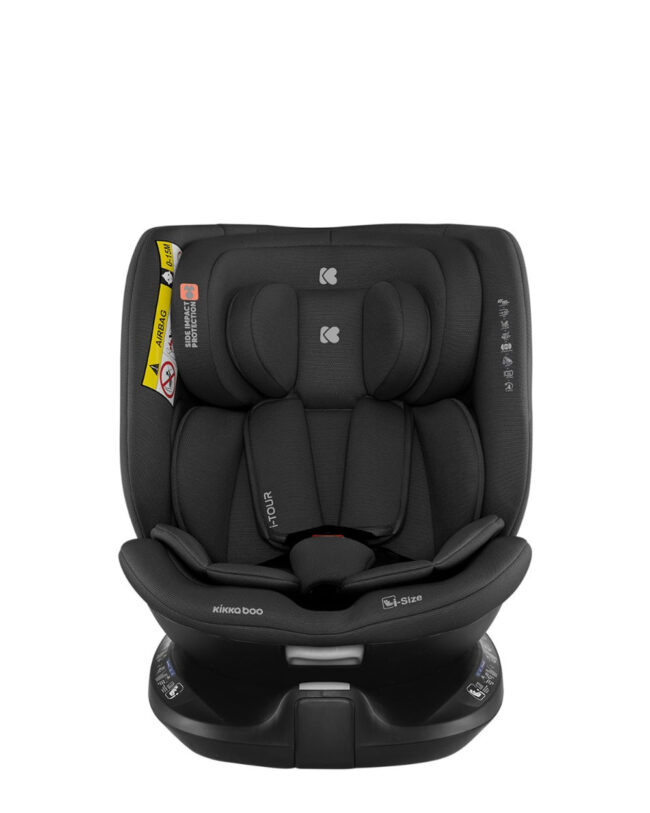 Κάθισμα Αυτοκινήτου i-Size 40-150cm isofix i-Tour Black Kikkaboo 31002100024 + Δώρο Αμβλυγώνιος Καθρέφτης Αξίας 15€ + Αυτοκόλλητο Σήμα ”Baby on Board”