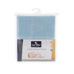 Lorelli 100 % Βαμβακερή Κουβερτούλα 75×100 εκατοστά Cotton Blanket Blue