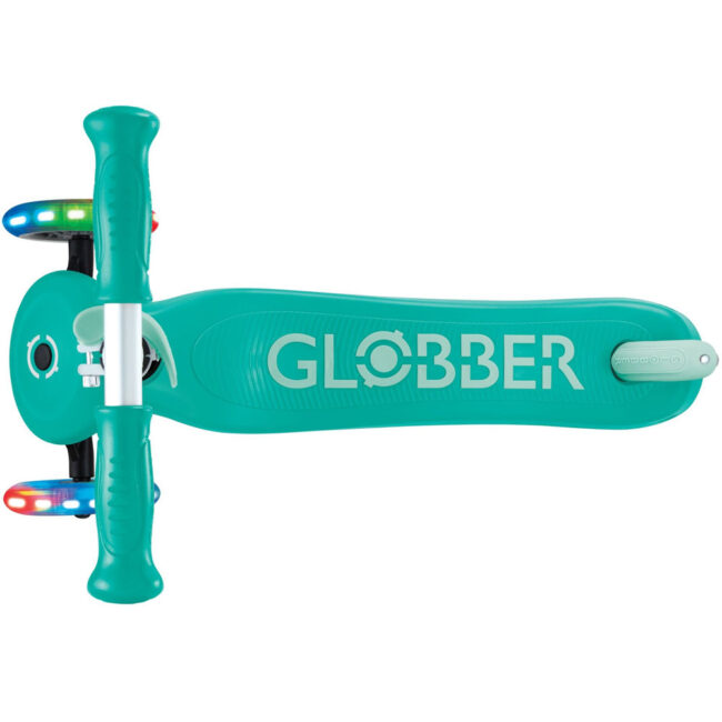 Globber Scooter Πατίνι Primo Plus Lights Με Φωτισμό Στους Τροχούς Emeral Green (442-607-4) + Δώρο κουδουνάκι αλουμινίου Αξίας 5€