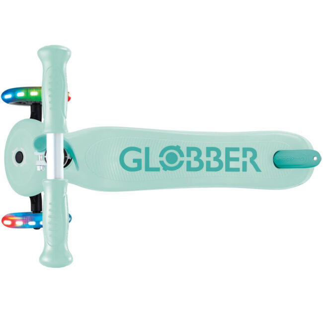 Globber Scooter Πατίνι Primo Plus Lights Με Φωτισμό Στους Τροχούς Dark Mint (442-706-4) + Δώρο κουδουνάκι αλουμινίου Αξίας 5€